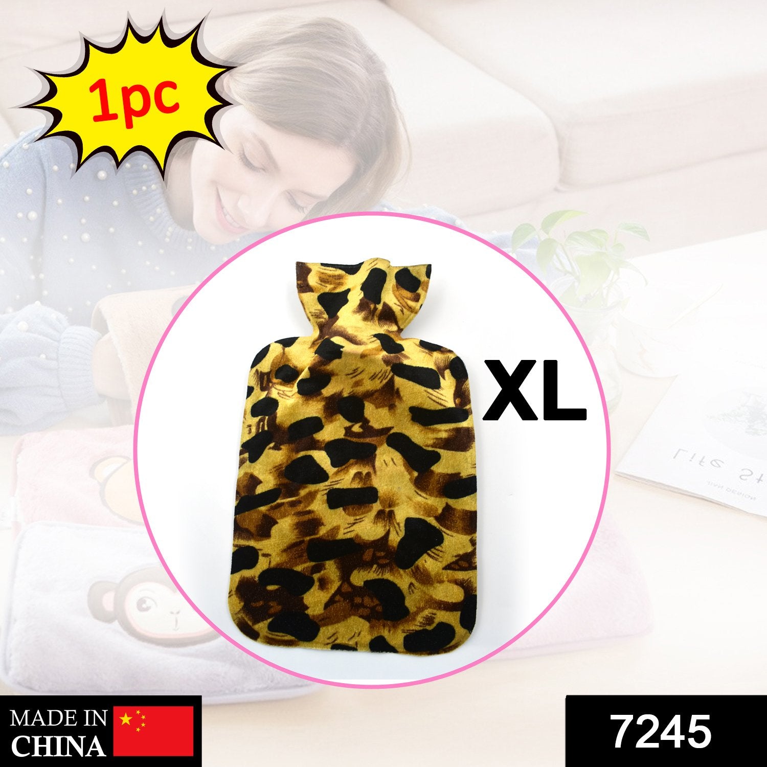 7245 Personal Care Rubber Hot Water Heating Pad Bag for Pain Relief (Large) 7245 Personal Care Rubber Hot Water Heating Pad Bag for Pain Relief (Large)